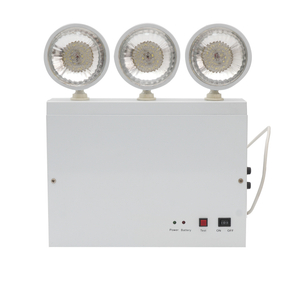 Lumière LED blanche à trois têtes d'urgence Batterie au plomb-acide rechargeable non entretenue Lumières LED d'urgence