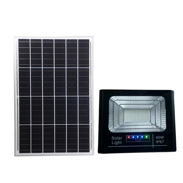 Lampe solaire, Réverbère solaire, Projecteur solaire, Indicateur de capacité de la batterie, 50W, 100W, 200W, 300W, Extérieur 